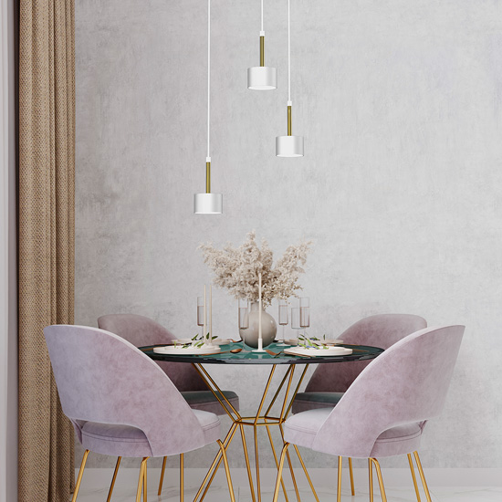 Biało-złota wisząca lampa I154-Zanari