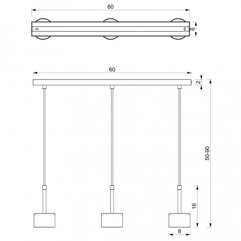 Lampa N024 Circile wymiary