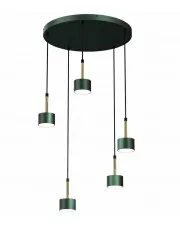 Zielono-złota lampa wisząca do salonu - N023-Circile w sklepie Edinos.pl