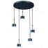 Niebiesko-złota lampa wisząca nad stół - N023-Circile