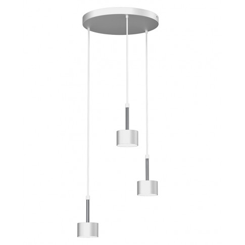 Biało srebrna lampa N022 Circle