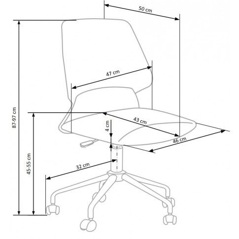 Szczegółowe zdjęcie nr 4 produktu Fotel obrotowy Eskan - niebieski