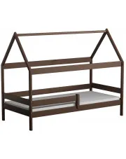 Łóżko domek z drewna sosnowego, czekolada - Petit 3X 180x80 cm w sklepie Edinos.pl