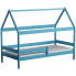 Niebieskie drewniane łóżko dziecięce - Petit 3X 180x90 cm