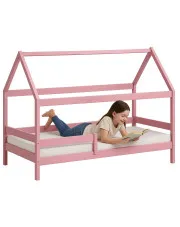 Różowe łóżeczko domek dla dziewczynki 90x180 - Cubis 3X w sklepie Edinos.pl