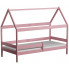 Różowe łóżko domek w stylu skandynawskim - Petit 3X 190x80 cm
