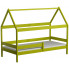 Zielone łóżko przypominające domek - Petit 3X 190x80 cm