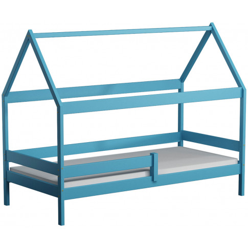 niebieskie łóżko dziecięce typu domek petit 3x