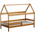 Łóżko domek z drewna sosnowego, olcha - Petit 3X 190x90 cm