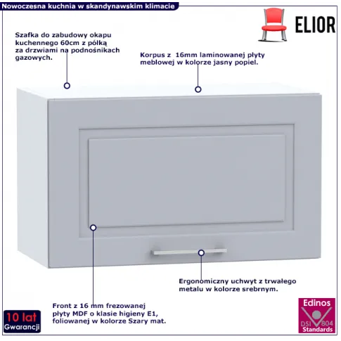 Szafka kuchenna nad okap 60cm Lorina 27X