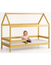 Drewniane łóżko skandynawskie, sosna - Cubis 3X 200x90 cm w sklepie Edinos.pl