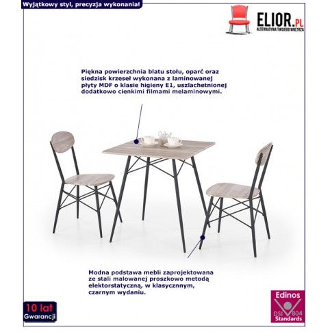 Zdjęcie zestaw stołowy Colien kwadrat - sklep Edinos.pl