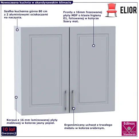 Szafka kuchenna górna 80cm z suszarką Lorina 31X