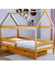 Drewniane łóżko dla dziecka z szufladą, olcha - Petit 4X 180x80 cm w sklepie Edinos.pl