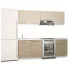 Zdjęcie produktu Beżowy komplet mebli kuchennych z blatem - Berta.