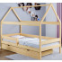 drewniane łóżko domek sosna z szufladą petit 4x