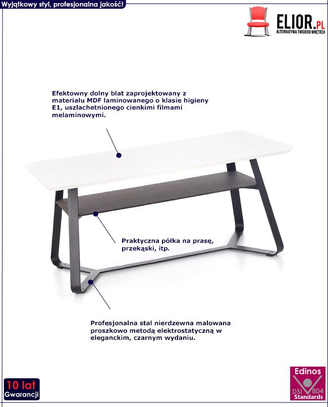 Minimalistyczna ława Galea