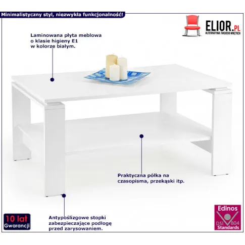 Fotografia Ława biała Sue z kategorii Salon