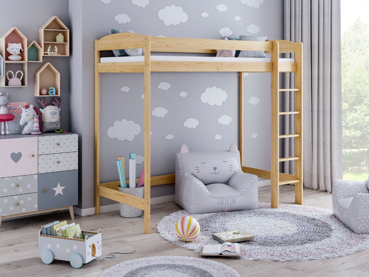 Pokój dla dziecka z wykorzystaniem łóżka na antresoli Igi 3x
