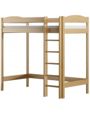 Drewniane łóżko dla dziecka z antresolą, sosna - Igi 3X 190x90 cm w sklepie Edinos.pl
