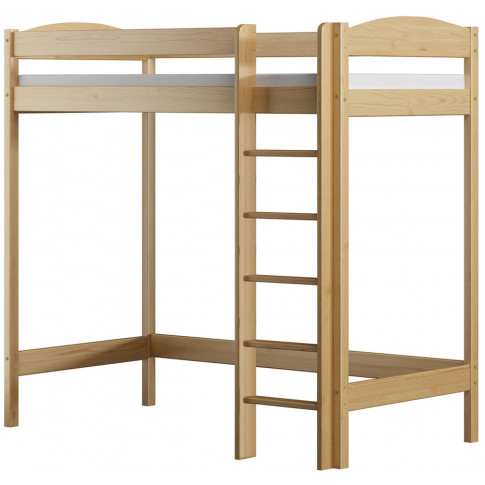 drewniane łóżko z materacem i antresola dla dziecka igi 4x