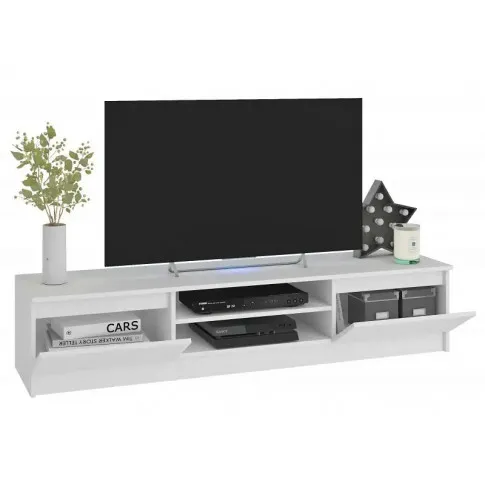 Biała szafka RTV z meblościanki Rimero