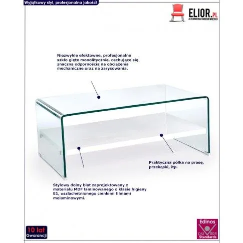 Fotografia Ława Edis - szklana z kategorii Ławy i stoliki