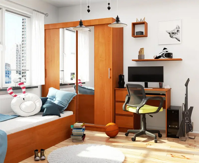 Szafa z lustrem Varmi- wizualizacja