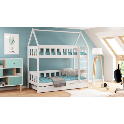 wizualizacja dziecięcej sypialni z wykorzystaniem bialego lozka gigi 3x