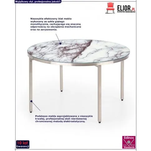 Szczegółowe zdjęcie nr 4 produktu Elegancka ława Akiro - marmur