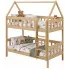 Piętrowe łóżko dziecięce przypominajęce domek, sosna Varcon 3X 200x90 cm