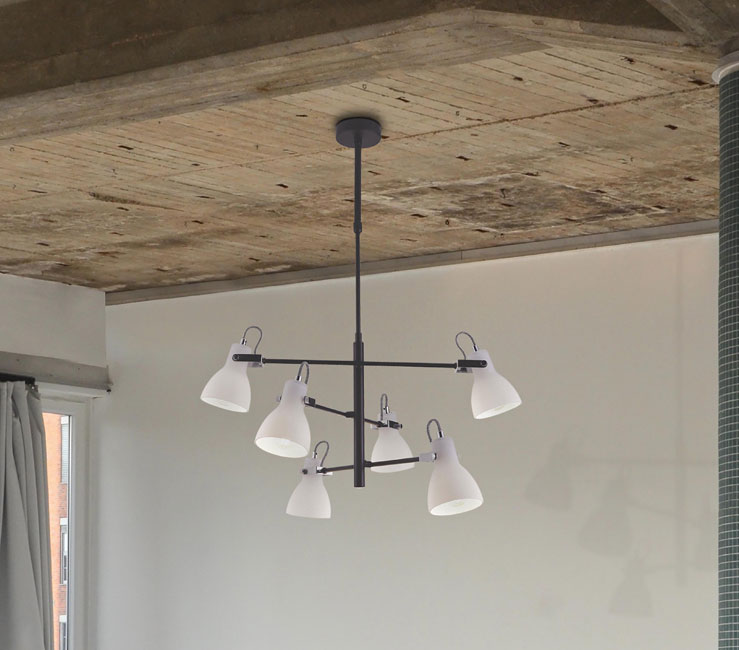 Loftowy żyrandol nad stół do salonu S598-Lisen