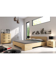Zestaw drewnianych mebli do sypialni - Laurell 3G w sklepie Edinos.pl