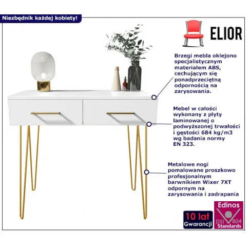 Nowoczesna toaletka w stylu glamour Saris