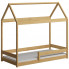 Łóżko drewniane dla dziecka typu domek, sosna - Rara 160x80 cm