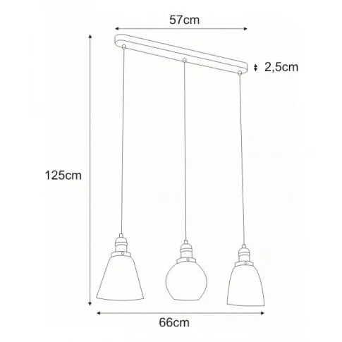 Wymiary lampy S609-Ferva