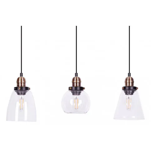 Szklana industrialna lampa wisząca nad stół S609-Ferva