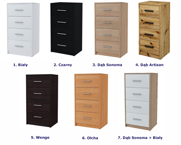 Komoda Gopox 5X-kolory