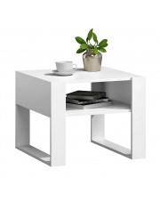 Biała minimalistyczna ława kawowa - Neros