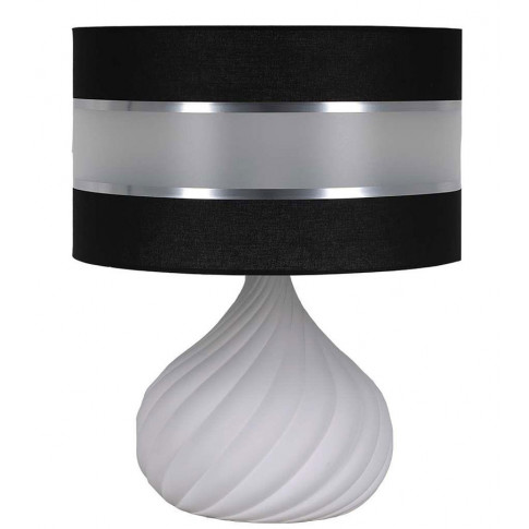 Biało-czarna lampka stołowa do salonu S614-Hares