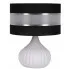 Biało-czarna lampa stołowa z abażurem w paski S617-Xena