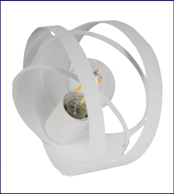 Biała loftowa lampa stołowa z metalu S618-Lupeli