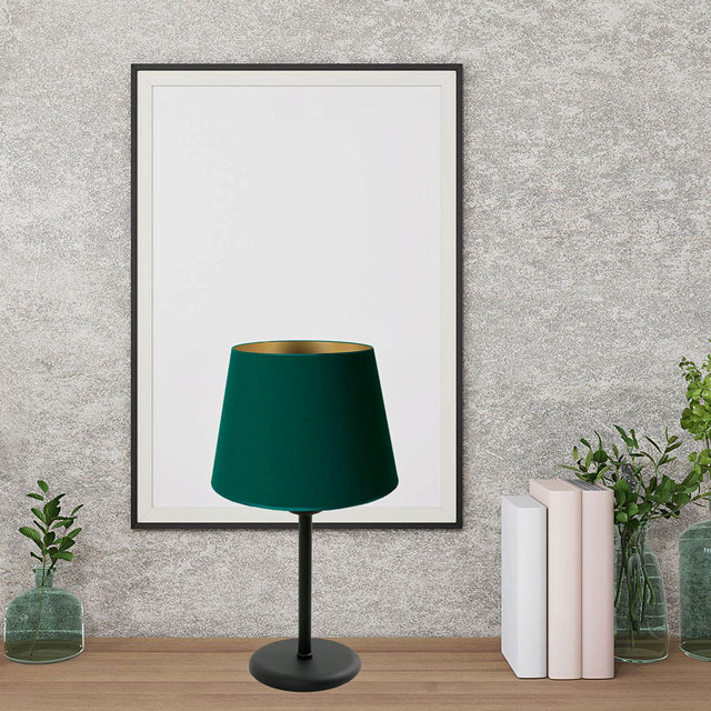 Nowoczesna zielona lampka stołowa nocna S620-Rita