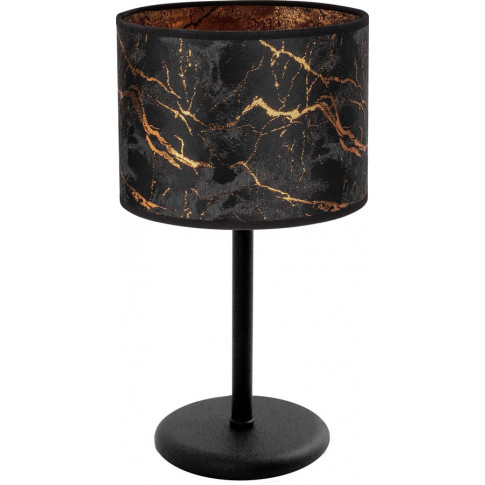Czarna lampka nocna z marmurowym wzorem S628-Torsa