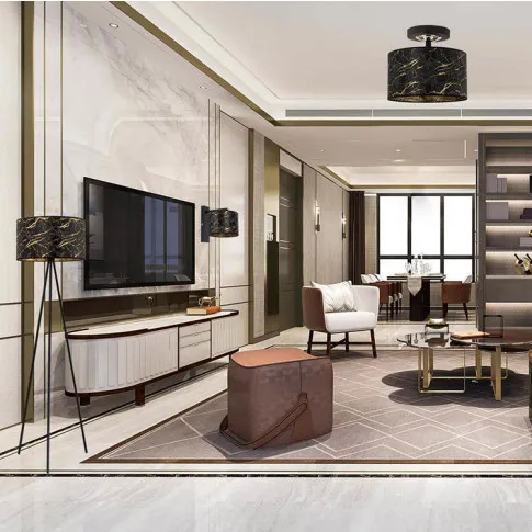 Wizualizacja wnętrza z wykorzystaniem lampi Porsa