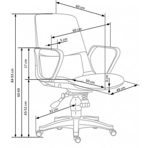 Szczegółowe zdjęcie nr 5 produktu Fotel młodzieżowy Rutt - niebieski