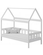 Białe łóżko domek z materacem - Dada 3X 160x80 cm w sklepie Edinos.pl