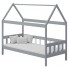 Szare łóżko dziecięce pojedyncze - Dada 3X 160x80 cm