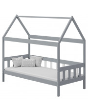 Szare łóżko domek dla dziecka plus materac - Dada 3X 190x90 cm w sklepie Edinos.pl
