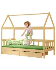 Łóżko dla dziecka typu domek, sosna - Laros 4X 200x90 cm w sklepie Edinos.pl